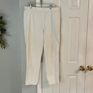 Womens xl cotton stretch pant white